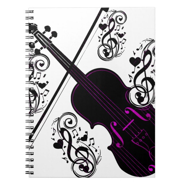 Violine, Rocking-Liebe_ Notizblock (Vorderseite)