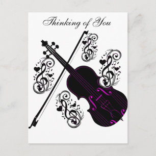 Violine, Rocking-Liebe_ Postkarte