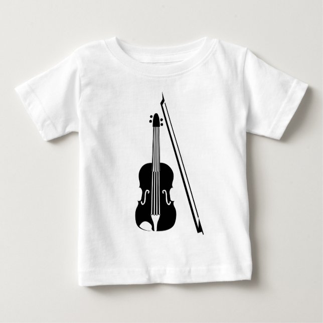 Violine - Schwarz Baby T-shirt (Vorderseite)