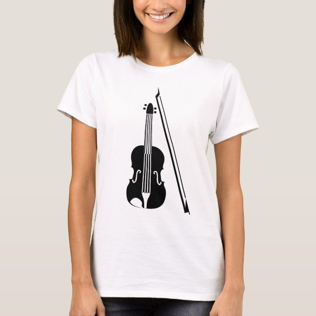 Violine - Schwarz T-Shirt (Vorderseite)