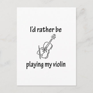 Violine spielen postkarte