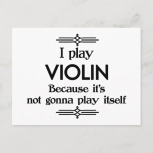 Violine - Spielt Selbst Lustige Deco-Musik Postkarte