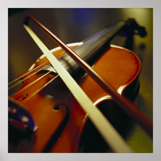 Violine und Bow Nah-up 1 Poster (Vorne)