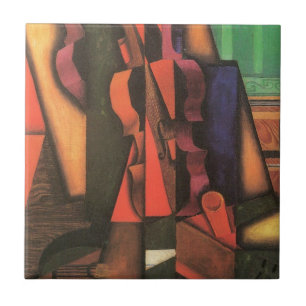 Violine und Gitarre von Juan Gris, Vintage-Kubismu Fliese