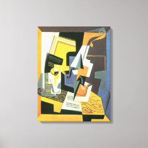 Violine und Glas durch Juan Gris, Vintager Leinwanddruck