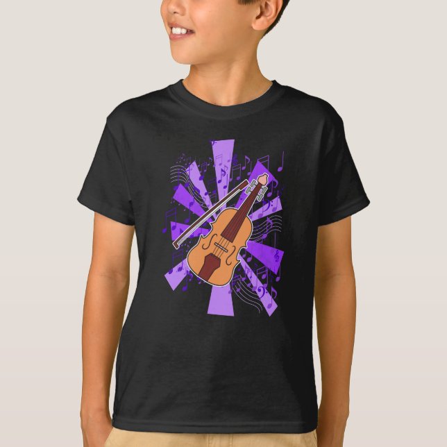 Violine und Musik  T-Shirt (Vorderseite)