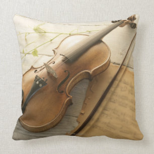 Violine und Noten Kissen