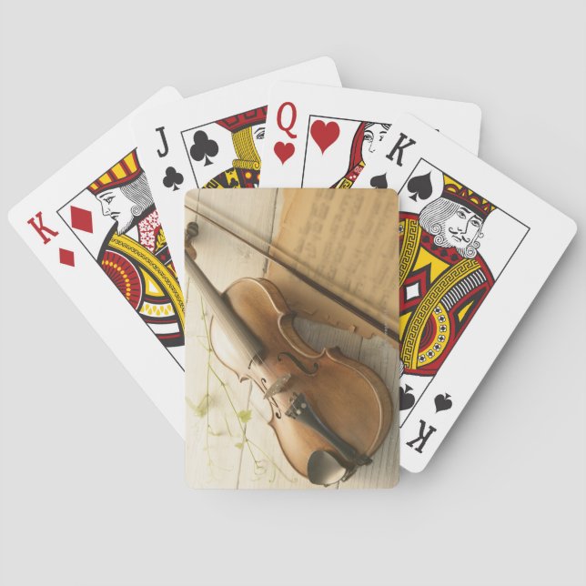 Violine und Noten Spielkarten (Rückseite)