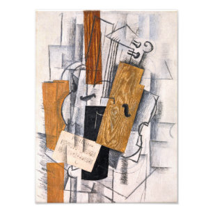 Violine und Notenblatt Georges Braque Fotodruck