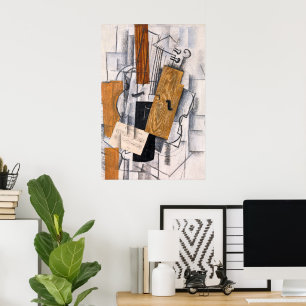 Violine und Notenblatt Georges Braque Poster