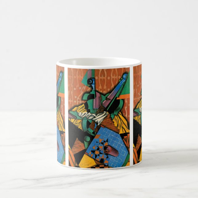 Violine und Schachbrett durch Juan Gris Kaffeetasse (Mittel)