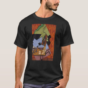 Violine und Spielkarten auf einer Tabelle T-Shirt