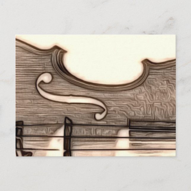 Violine, Viola, Cello? Postkarte (Vorderseite)