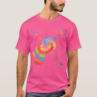 Violine Violinist Gefärbte Krawatte 80er 90S T-Shirt