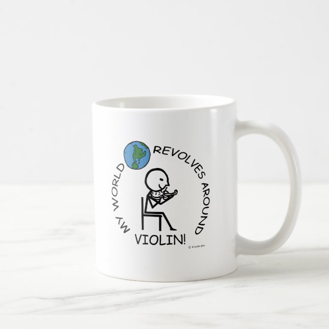 Violine - Weltumdrehungen Kaffeetasse (Rechts)