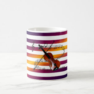 Violine ~ wird ~musikalische Streifen ~Scale Tasse