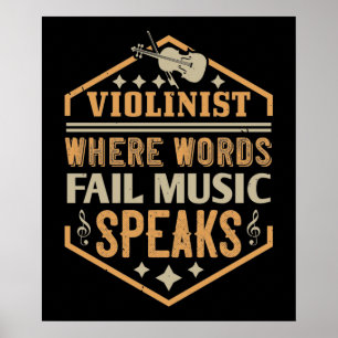 Violine - Wo Worte Musik Versagt sprechen Poster
