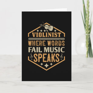 Violine - Wo Worte versagen, spricht Musik Karte