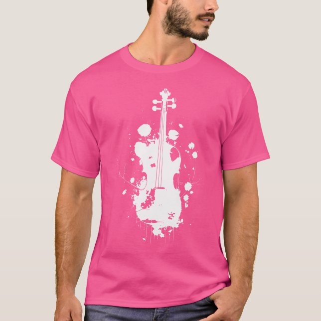 Violine Zeichnend Fiddler Orchestra T-Shirt (Vorderseite)