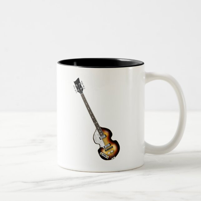 Violinen-Bass-Gitarre Zweifarbige Tasse (Rechts)