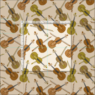 Violinen-Druck-Muster Stoff