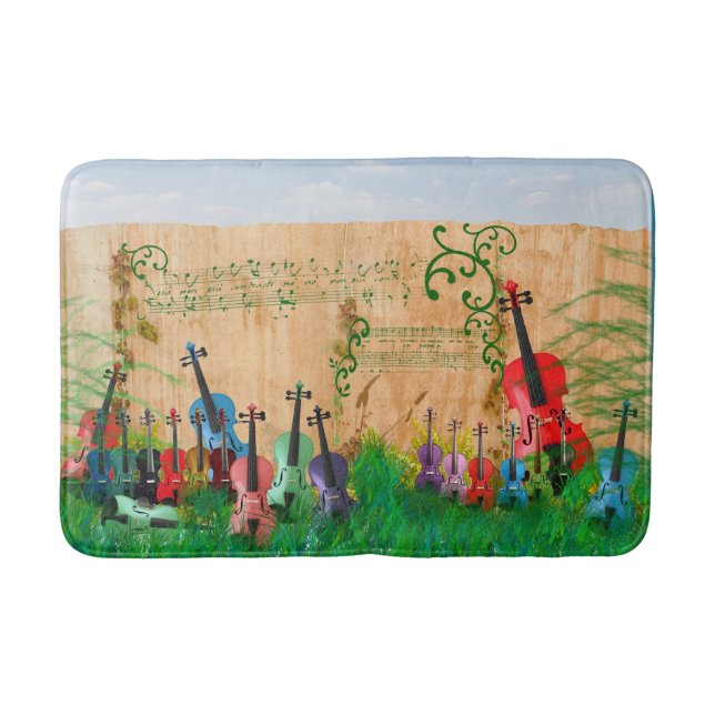 Violinen-Garten Badematte (Vorderseite)