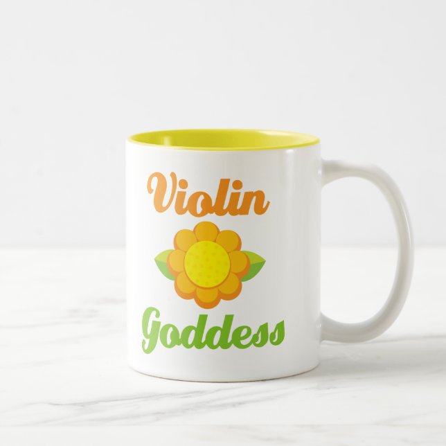 Violinen-Göttin Zweifarbige Tasse (Rechts)
