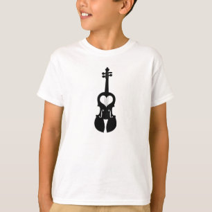 Violinen-Herz-T - Shirt