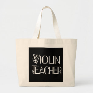 Violinen-Lehrer-Taschen-Tasche Jumbo Stoffbeutel