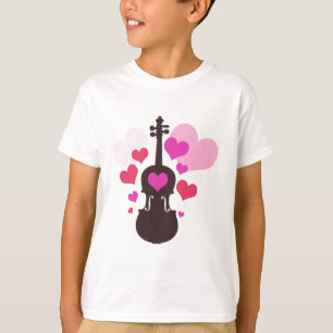 Violinen-Liebe-Mädchen-T - Shirt
