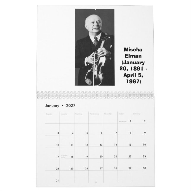 Violinen-Meister Kalender (Jan 2027)