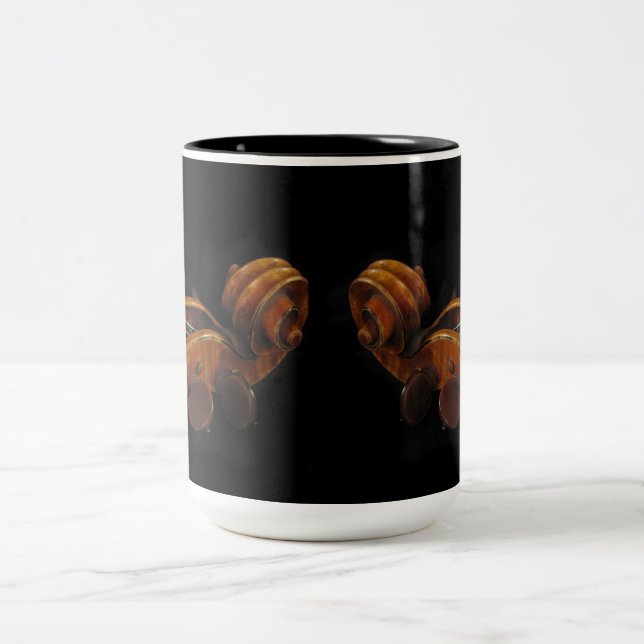 Violinen-Rollen Zweifarbige Tasse (Mittel)