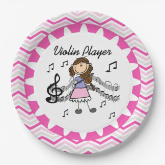 Violinen-Spieler-Papier-Teller Pappteller