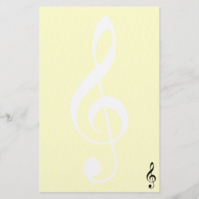 Violinenschlüsselbriefpapier Briefpapier (Vorderseite)