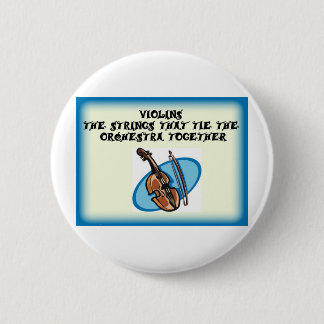 Violinenschnüre, die das Band zusammenhalten Button