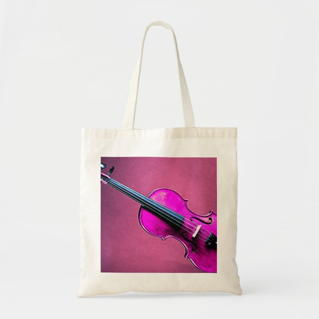 Violineviola-Taschen-Taschen-Rosa-Violine Tragetasche (Vorne)