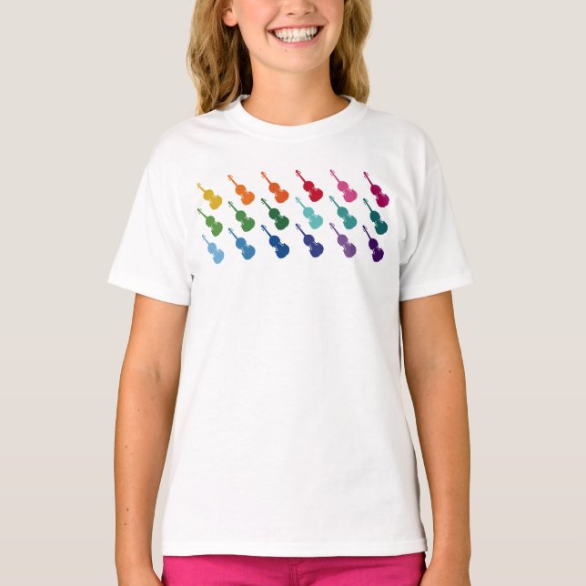 Violinfarbige Fun Array Music T-Shirt (Vorderseite)