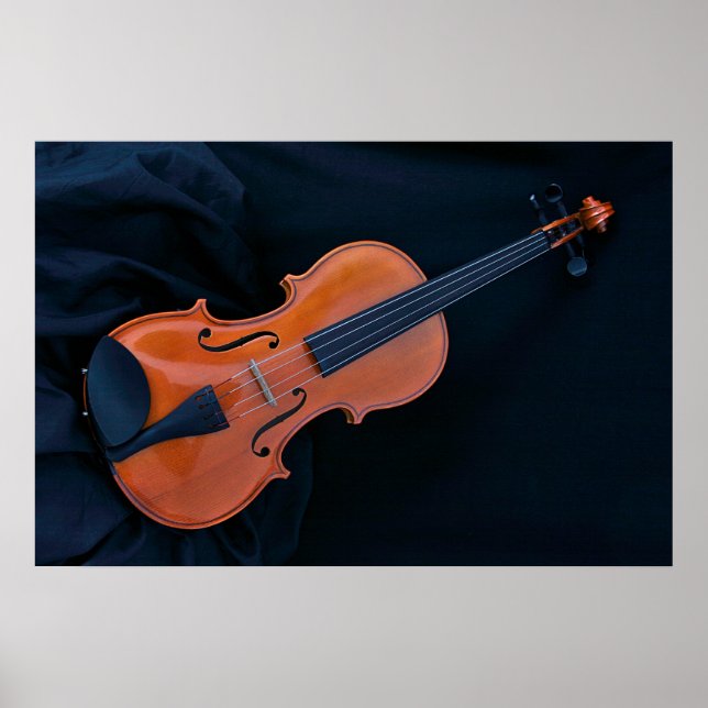 Violinfoto Nahaufnahme Poster (Vorne)