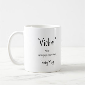 "Violini", Debby Wang, Tinte auf Papier… Kaffeetasse