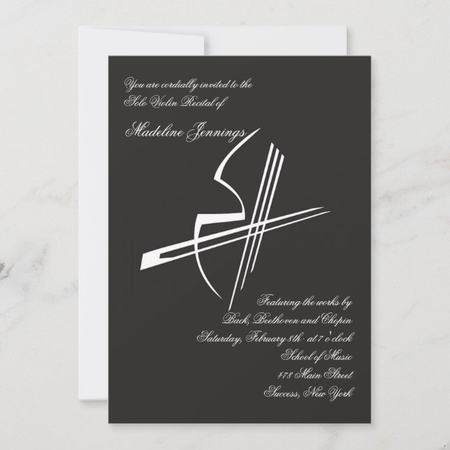 Violinimpressionen - Einladung (Vorderseite)