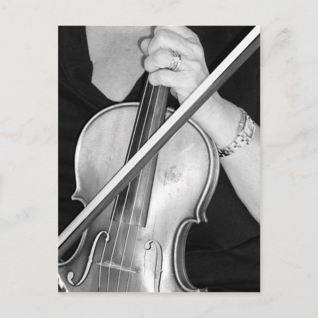 Violinist an der Erholung Postkarte (Vorderseite)
