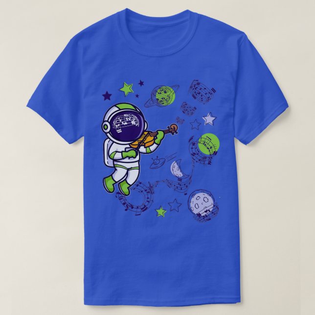 Violinist Astronaut T-Shirt (Design vorne)