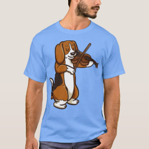 Violinist Beagle Hund Violine Player T-Shirt