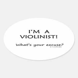Violinist Entschuldigung Ovaler Aufkleber