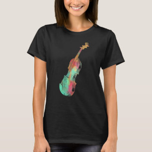 Violinist für Männer - Frauen - farbenfrohe Violin T-Shirt