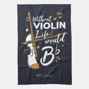 Violinist Gag Ohne Violine wäre das Leben B-Moll Geschirrtuch