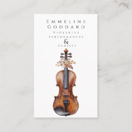 Violinist Musiker und Musiker des Violinhandwerks Visitenkarte