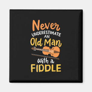 Violinist Old Man Magnet