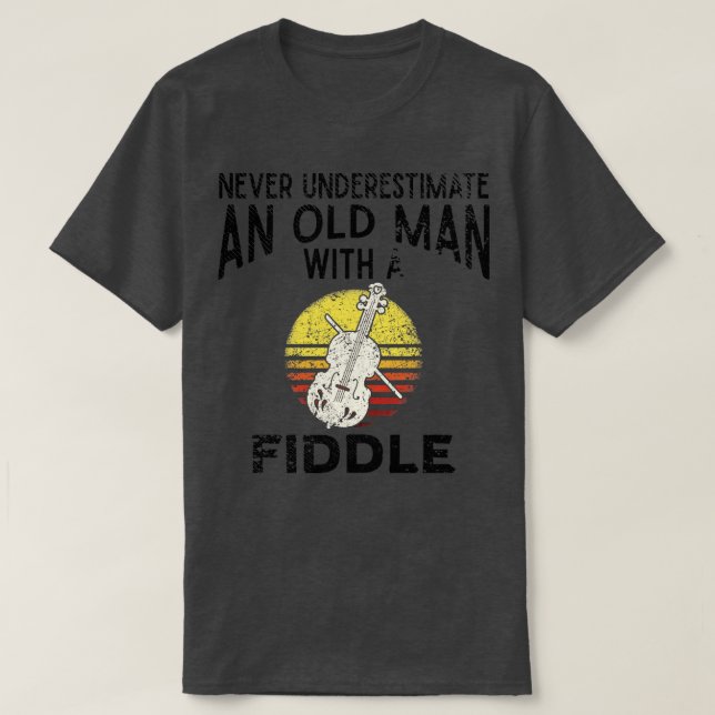 Violinist Old Man T-Shirt (Design vorne)