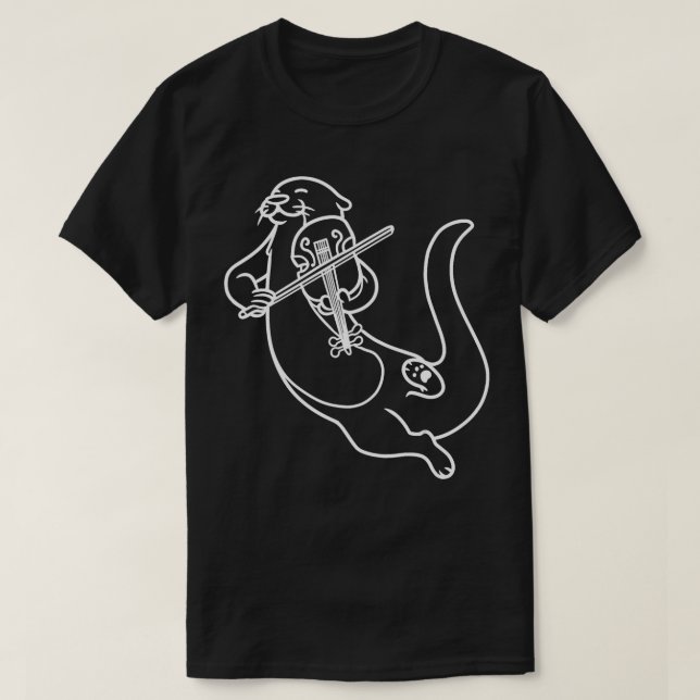 Violinist Otter Violine Viola Music Practice T-Shirt (Design vorne)